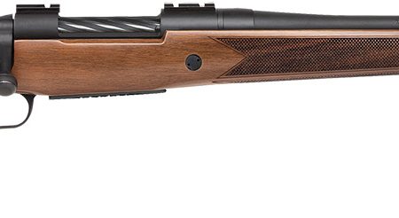 Mossberg 27876 Patriot  Full Size 25-06 Rem 5+1 22"Matte Blued Fluted Barrel, Drilled & Tapped Matte Blued Stainless Steel Receiver, Walnut Fixed Stock, Right Hand