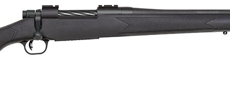 Mossberg 27877 Patriot  Full Size 25-06 Rem 5+1 22" Matte Blued Fluted Barrel, Drilled & Tapped Matte Blued Stainless Steel Receiver, Walnut Fixed Stock, Right Hand