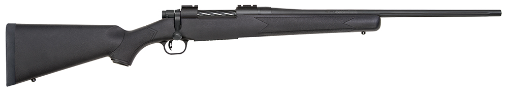 Mossberg 27877 Patriot Full Size 25-06 Rem 5+1 22" Matte Blued Fluted Barrel, Drilled & Tapped Matte Blued Stainless Steel Receiver, Walnut Fixed Stock, Right Hand