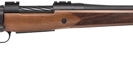 Mossberg 27890 Patriot Full Size 30-06 Springfield 5+1 22" Matte Blued Fluted Barrel, Drilled & Tapped Matte Blued Stainless Steel Receiver, Walnut Fixed Stock, Right Hand