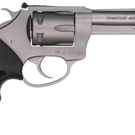 Charter Arms 72242 Pathfinder Target 22 LR, 8 Shot 4.20" Matte Stainless Steel Barrel & Cylinder, Anodized Aluminum Frame w/Black Finger Grooved Rubber Grip, Exposed Hammer
