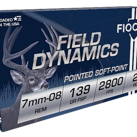 Fiocchi 7MM08B Field Dynamics  7mm-08Rem 139gr Pointed Soft Point 20 Per Box/10 Case