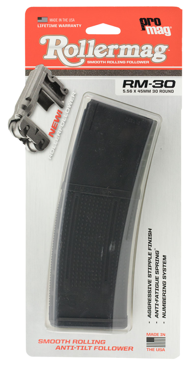 ProMag RM30 Standard 30rd Detachable w/Roller Follower 5.56x45mm Fits AR-15 Black DuPont Zytel Polymer
