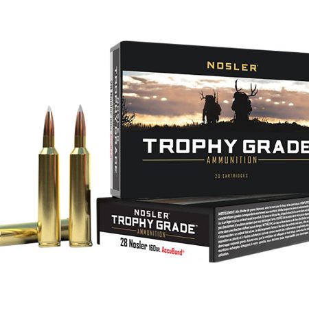 Nosler 60035 Trophy Grade  28Nosler 160gr Nosler AccuBond 20 Per Box/10 Case