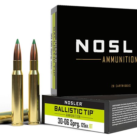 Nosler 40068 Ballistic Tip  30-06Springfield 125gr Spitzer Ballistic Tip 20 Per Box/10 Case