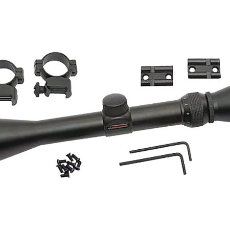 Traditions A1171 Muzzleloader Scope Pack 3-9x 40mm Duplex Reticle Matte Black Includes Medium Rings & 2 Piece Base
