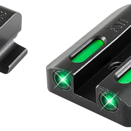 TruGlo TG13FN2A TFX  Black | Green Tritium & Fiber Optic White Outline Front Sight Green Tritium & Fiber Optic Rear Sight