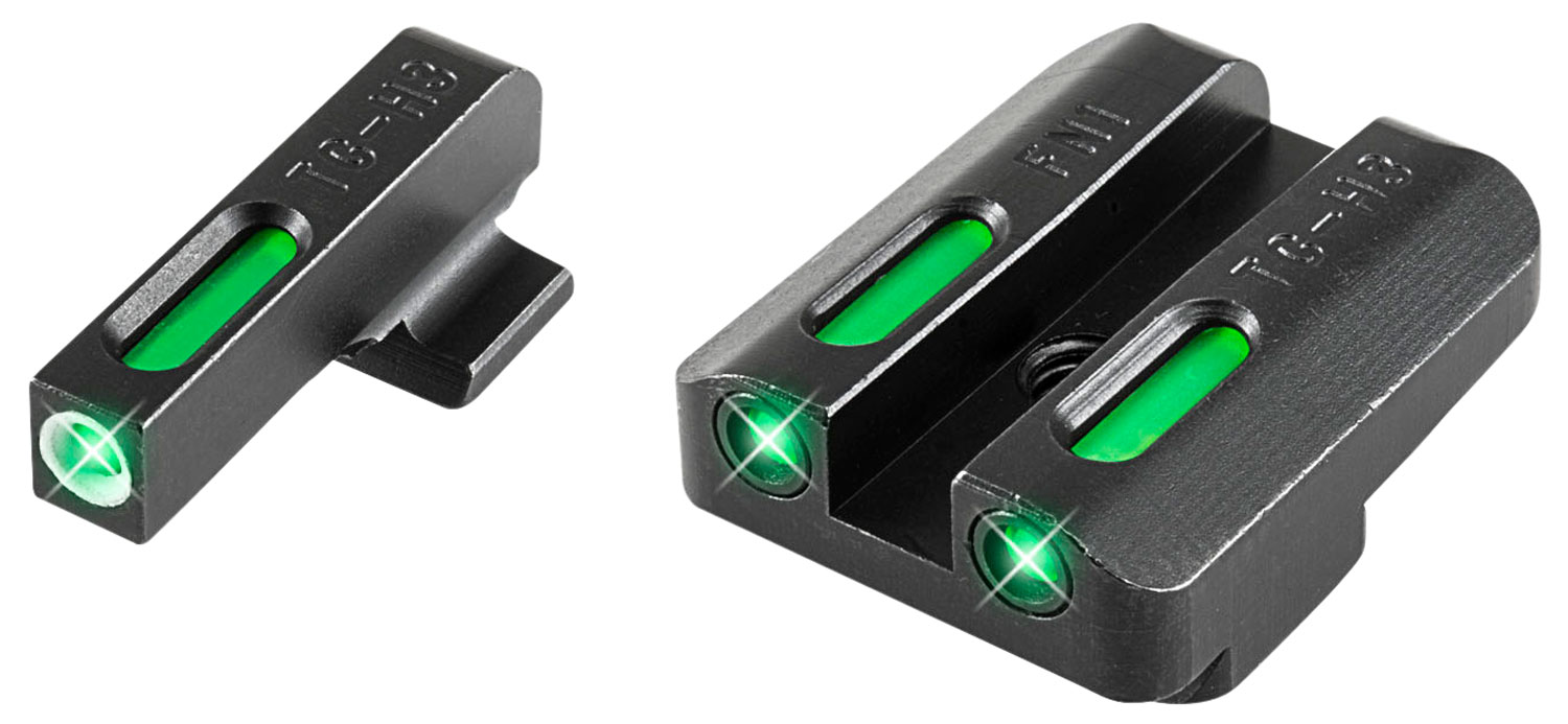 TruGlo TG13FN2A TFX Black | Green Tritium & Fiber Optic White Outline Front Sight Green Tritium & Fiber Optic Rear Sight
