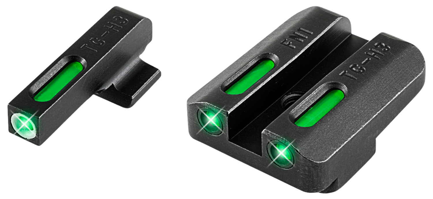 TruGlo TG13FN3A TFX Black | Green Tritium & Fiber Optic White Outline Front Sight Green Tritium & Fiber Optic Rear Sight