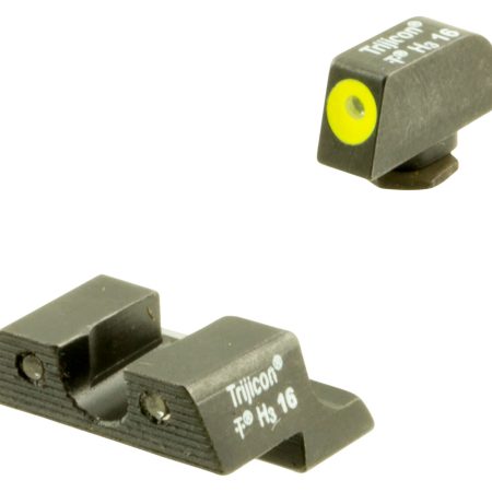 Trijicon 600784 HD Night Sights  Green/Tritium Yellow Outline Front Sight-Green Tritium Black Outline Rear Sight Glock 42/43 Small Frame