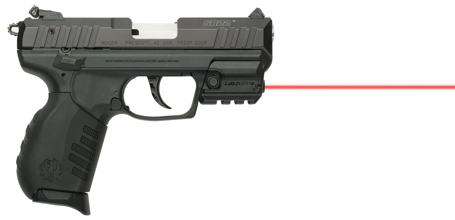 LaserMax LMSRMSR Red Rail Mounted Laser Ruger SR22/SR9/SR40 Black
