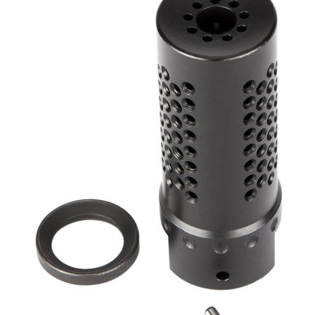Spikes Tactical SBV1017 Dynacomp Extreme Muzzle Brake Black Nitride 416R Stainless Steel with 1/2"-28 tpi Threads & 2.25" OAL for 5.56x45mm NATO