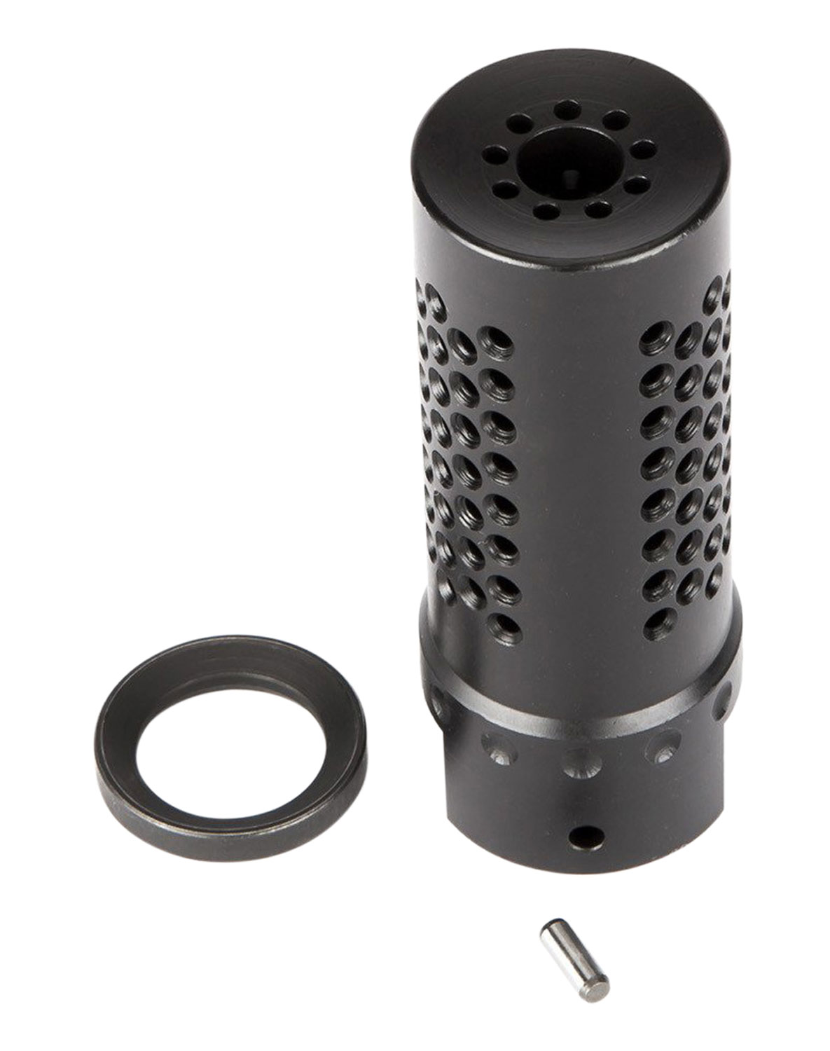 Spikes Tactical SBV1017 Dynacomp Extreme Muzzle Brake Black Nitride 416R Stainless Steel with 1/2"-28 tpi Threads & 2.25" OAL for 5.56x45mm NATO
