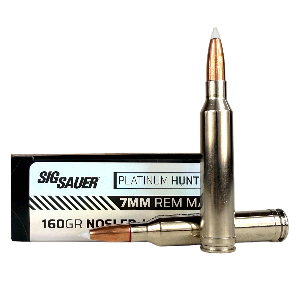 SIG SAUER Platinum Hunter 7mm Remington Magnum 160 Gr. Nosler Accubond- Box of 20