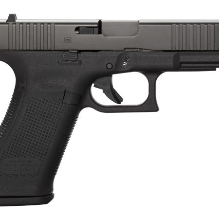 Glock PA455S201 G45 Gen5 Compact 9mm Luger 10+1 4.02" Black GMB Barrel, Black nDLC Serrated Slide, Black Polymer Frame w/Accessory Rail, Black Textured w/Interchangeable Backstrap Grip, Ambidextrous