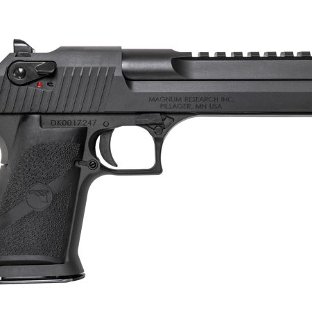 Magnum Research DE429 Desert Eagle Mark XIX 429 DE 7+1, 6" Black Steel Barrel, Matte Black Serrated Carbon Steel Slide & Frame w/Beavertail, Black Rubber Grip, Manual Thumb Safety, Right Hand