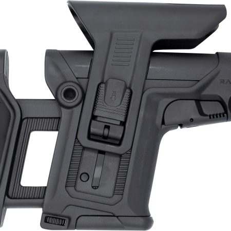 FAB Defense FXRAPSCB RAPS Rapid Adjustment Precision Stock-Collapsible Fits Mil-Spec/Commercial Buffer Tubes Integrated Cheek-Rest & Adjustable LOP Ambidextrous 1Latch System Black Polymer