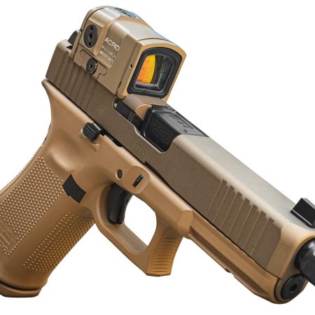 Glock UA175S204N17FDE G17 Gen5 Full Size Frame 9mm Luger 17+1 4.49" Black Threaded Barrel, Steel Flat Dark Earth Cerakote Polymer Frame w/Picatinny Rail, Aimpoint Acro Red Dot, Ambidextrous