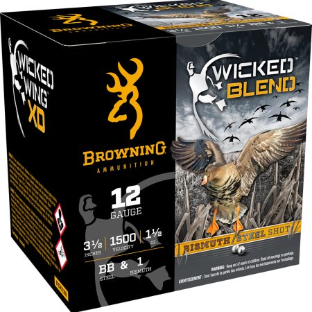 Browning Ammo B193431240 Wicked Blend 12Gauge 3.50" 1 1/2oz BB/1BI Shot 25 Per Box/10 Case