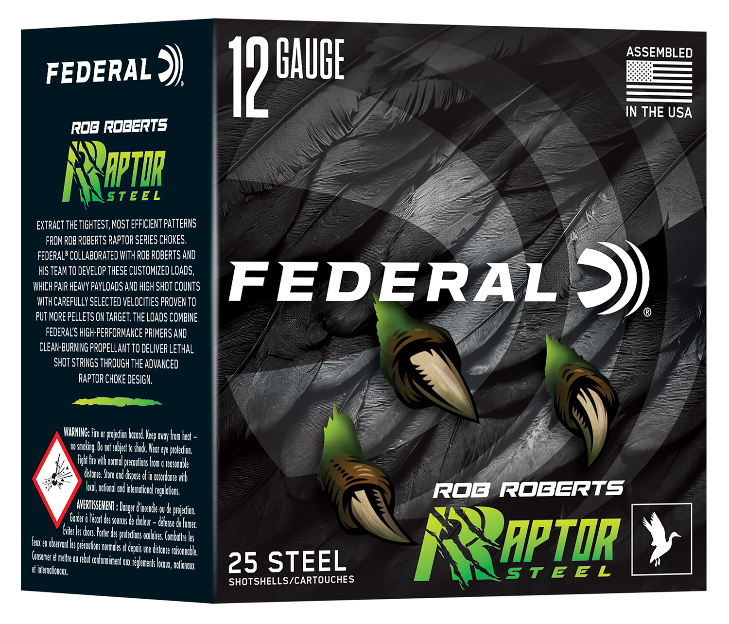 Federal RRS1384 Rob Roberts Raptor 12Gauge 3" 1 3/8oz 4Shot 25 Per Box/10 Case