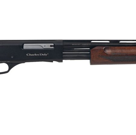Charles Daly 930416 301 Field Compact 410 Gauge Pump 4+1 22" Vent Rib Barrel, Black Anodized Aluminum Grooved Receiver, Fixed Walnut Stock