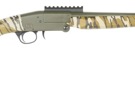 Charles Daly 930426 101  Compact 20 Gauge Break Open 3" 1rd Black Steel Single Shot Barrel & Receiver w/Picatinny Rail, Fixed Mossy Oak Bottomland Synthetic Stock, Beretta Benelli Mobil Choke System