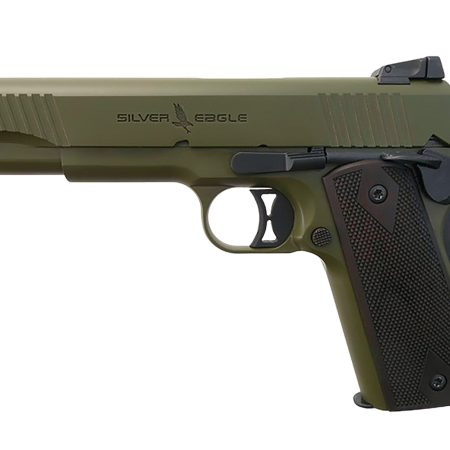 T R Imports 191145GREEN 1911 45 ACP 7+1 Overall Green Cerakote, Walnut Grip