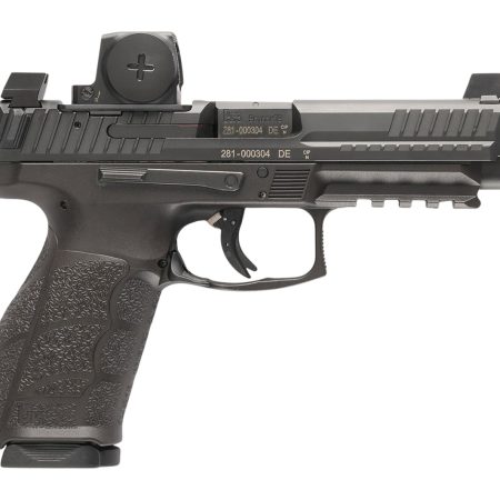 HK 81001352 VP9A1 F w/Optic 9mm Luger 10+1 4.53" Black Barrel & Steel Serrated w/Optic Slide, Black Polymer Frame w/Picatinny Rail, Textured Grip, Vortex CCW