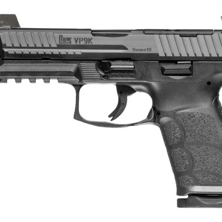 HK 81001230 VP9A1 K Tactical 9mm Luger 15+1 4.70" Black Threaded Barrel, Black Steel Optic Ready/Serrated Slide, Black Polymer Frame w/Picatinny Rail, Textured Grip