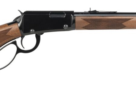 Henry H001PG22 Western 22 S/L/LR 15/17/21+1 18.50" Blued Round Barrel, Black Aluminum Grooved Receiver, American Walnut Fixed w/Pistol Grip Stock