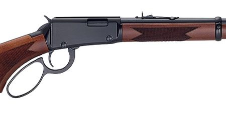 Henry H001PG22M Western 22 WMR 12+1 18.50" Blued Round Barrel, Black Aluminum Grooved Receiver, American Walnut Fixed w/Pistol Grip Stock