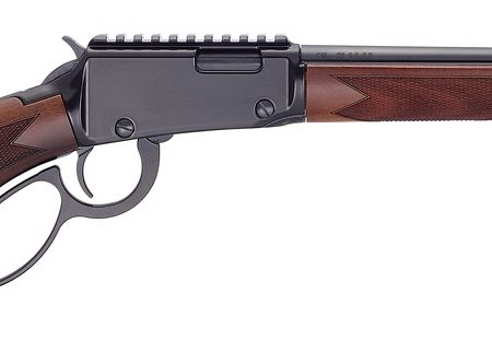 Henry H001PGHR22 Sporter Carbine 22 S/L/LR 13/14/18+1 16.50" Blued Threaded Barrel, Black Aluminum Receiver w/Picatinny Rail, American Walnut Fixed w/Pistol Grip Stock