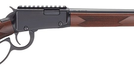 Henry H001PGC22 Bandit 22 S/L/LR 15/17/21+1 18.50" Blued Threaded Barrel, Black Aluminum Receiver w/Picatinny Rail, American Walnut Monte Carlo Stock
