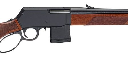 Henry H023450 Supreme  450 Bushmaster 5+1 18" Blued Threaded Barrel, Black Hardcoat Anodize Aluminum Drilled & Tapped Receiver, American Walnut Fixed w/Pistol Grip Stock