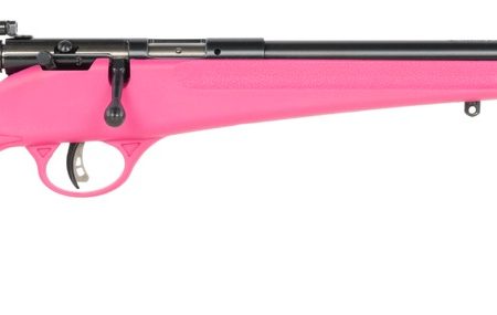Savage Arms  Rascal F-SR 22 LR 1rd 16.13" Matte Black Single Shot Threaded Barrel, Pink Synthetic Stock, Right Hand