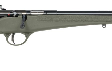 Savage Arms  Rascal F-SR 22 LR 1rd 16.13" Matte Black Single Shot Threaded Barrel,  Green Synthetic Stock, Right Hand