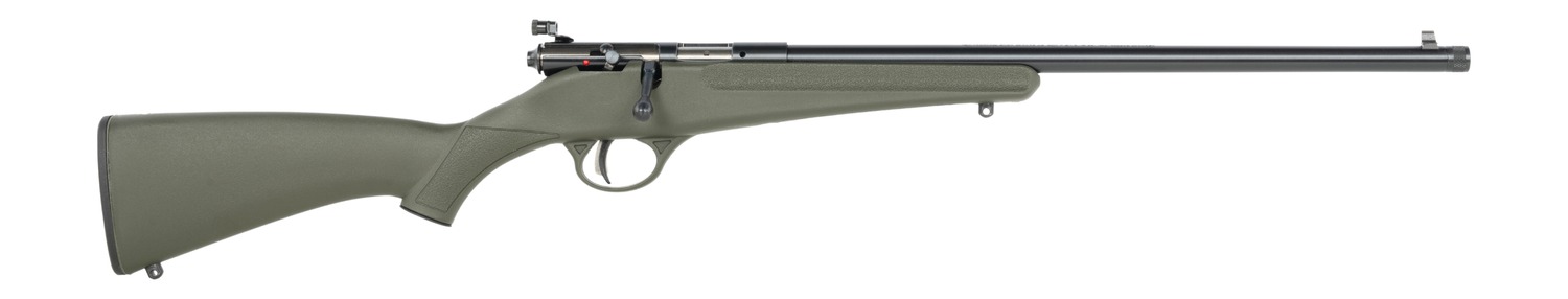 Savage Arms Rascal F-SR 22 LR 1rd 16.13" Matte Black Single Shot Threaded Barrel, Green Synthetic Stock, Right Hand