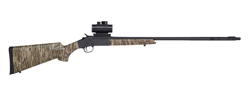 Stevens 301 Turkey XP Compact 20 Gauge Break Open 3" 1rd Matte Black Single Shot Barrel & Receiver, Mossy Oak Bottomland Synthetic Stock, Ambidextrous