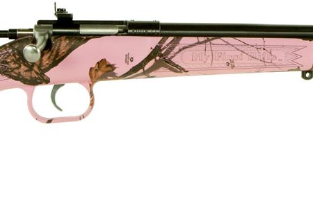 Crickett KSA2161 Youth  22 LR 1rd 16.12" Blued Single Shot Barrel, Blued Stainless Steel Receiver, Mossy Oak Pink Blaze Fixed Synthetic Stock, Right Hand