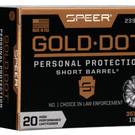 Speer 23917GD Gold Dot Personal Protection Short Barrel 357Mag 135gr Hollow Point 20 Per Box/10 Case