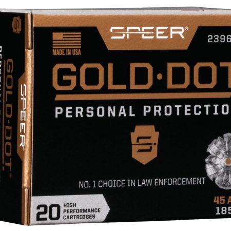 Speer 23964GD Gold Dot Personal Protection 45ACP 185gr Hollow Point 20 Per Box/10 Case