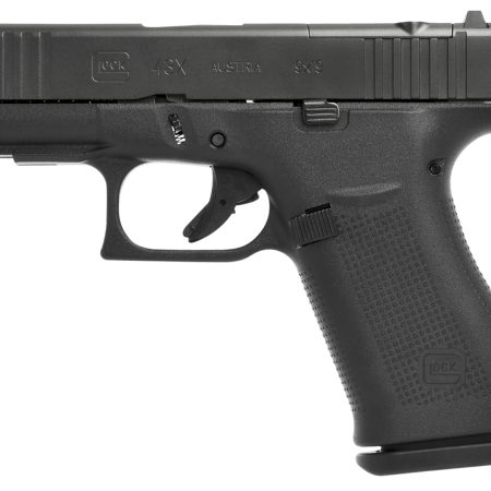 Glock UX4350201FRMOS G43X MOS Slim Sub-Compact 9mm Luger 10+1 3.41" Black GMB Barrel, Black Cerakote MOS Cut/Serrated Slide, Black Polymer Frame w/Beavertail, Black Textured Polymer Grip, Ambidextrous