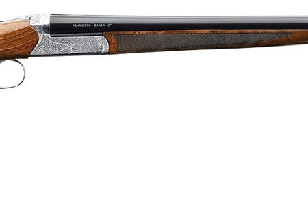 Charles Daly 930340 500  Full Size 20 Gauge Break Open 3" 2rd 26" Gloss Blued Side By Side Barrel, Silver Engraved Stainless Steel Receiver, Checkered Oiled Walnut Stock