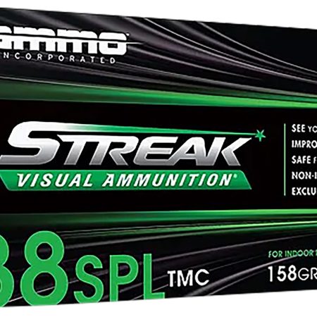 Ammo Inc 38158TMCSTRKGRN50 Streak Visual (GREEN) 38Special 158gr Total Metal Case 50 Per Box/20 Case