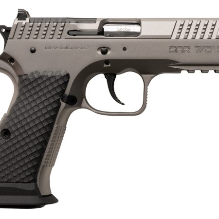 Sarsilmaz SAR7/24 7/24  9mm Luger 17+1 4.40" Stainless Barrel, Matte Stainless Steel Optic Cut/Serrated Slide, Matte Stainless Steel Frame w/Beavertail & Picatinny Rail, Black Polymer Grip