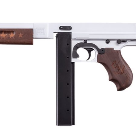 Thompson TM1C5 Navy 250th Anniversary 45 ACP 30+1 16.50" Arctic White & Savage Stainless Cerakote Arctic Steel Barrel & Receiver, Engraved Walnut Fixed Stock, Engraved Wood Grip
