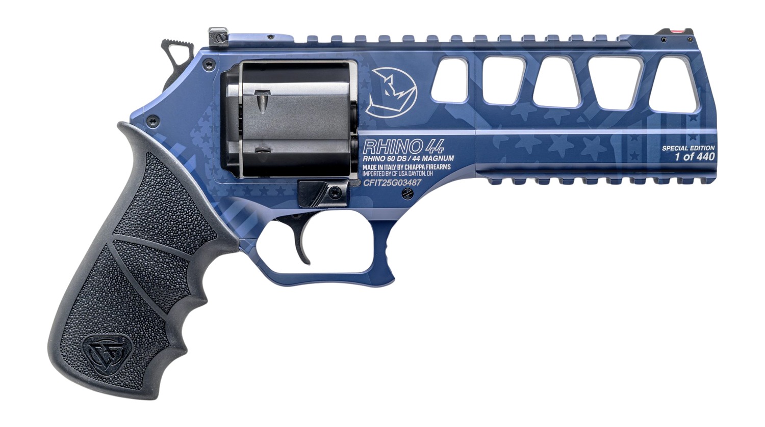 Chiappa Firearms 340349 Rhino 60DS Limited Edition L Frame 44 Mag 6 Shot 6" Navy Blue Navy Blue Cylinder Navy Blue Alloy Frame Hogue Grip
