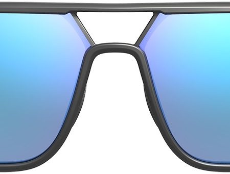 LEU 186748 BRIDGER    MATTE BLACK     BLUE MIRROR