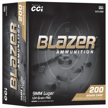CCI 52012BB  BLAZER BRASS  9MM  124GR