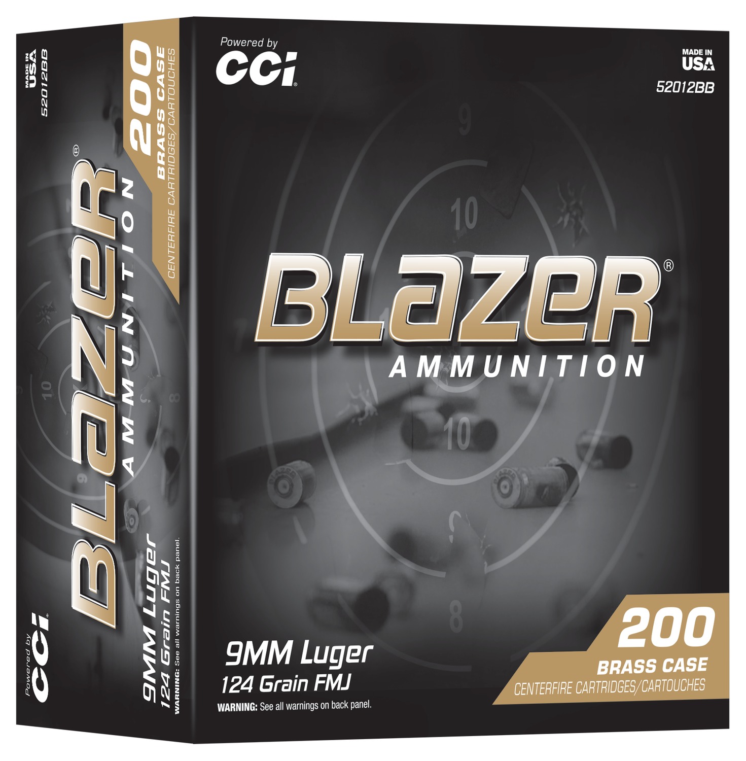 CCI 52012BB BLAZER BRASS 9MM 124GR
